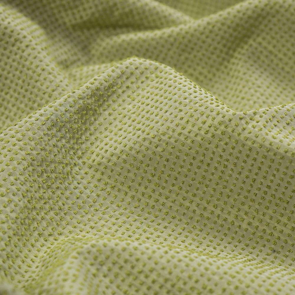 Chartreuse Checkered Polyester Wool Woven Detail Chartreuse Checkered Polyester Wool Woven Detail