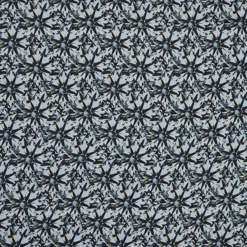 Black and White Prismatic Printed Silk Chiffon Black and White Prismatic Printed Silk Chiffon
