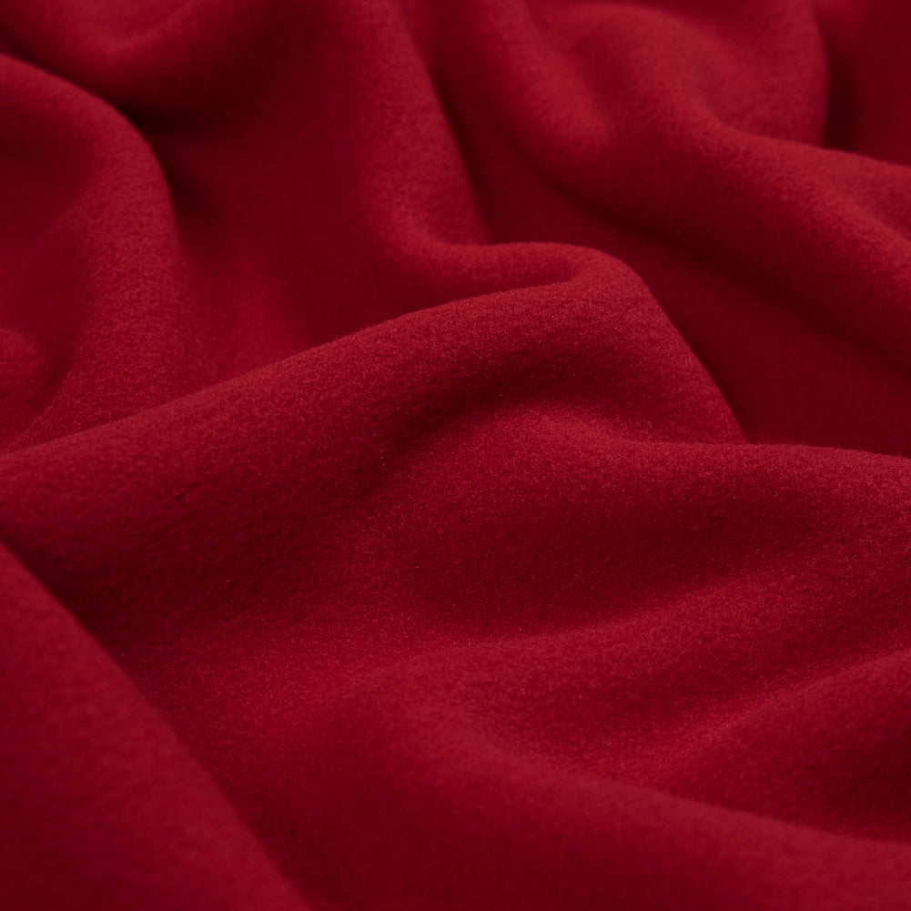 Red Double-Sided Polyester Fleece Detail Red Double-Sided Polyester Fleece Detail
