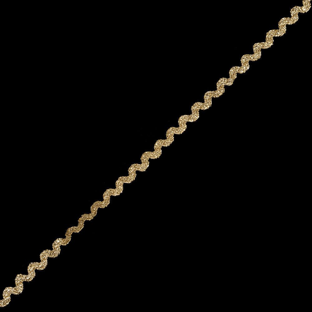 Gold Metallic Ric Rac Trim - 0.375" Gold Metallic Ric Rac Trim - 0.375"