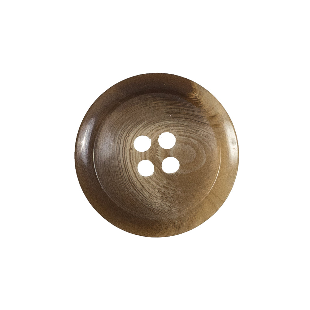 Dark Beige Swirled Plastic Button - 36L/23mm Dark Beige Swirled Plastic Button - 36L/23mm
