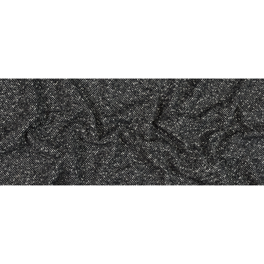 Black and White Heavy Tweed Wool Coating Full Black and White Heavy Tweed Wool Coating Full