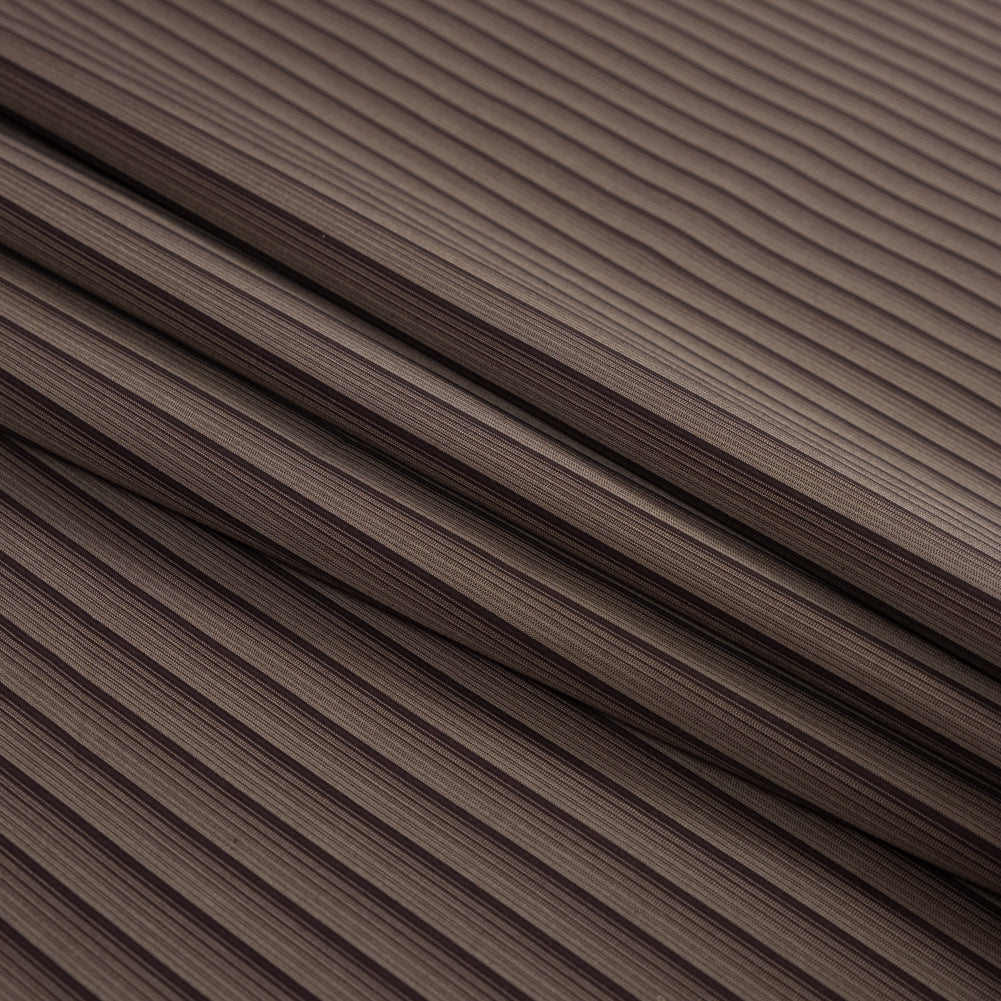 Brown and Taupe Striped Cotton Shirting Folded Brown and Taupe Striped Cotton Shirting Folded