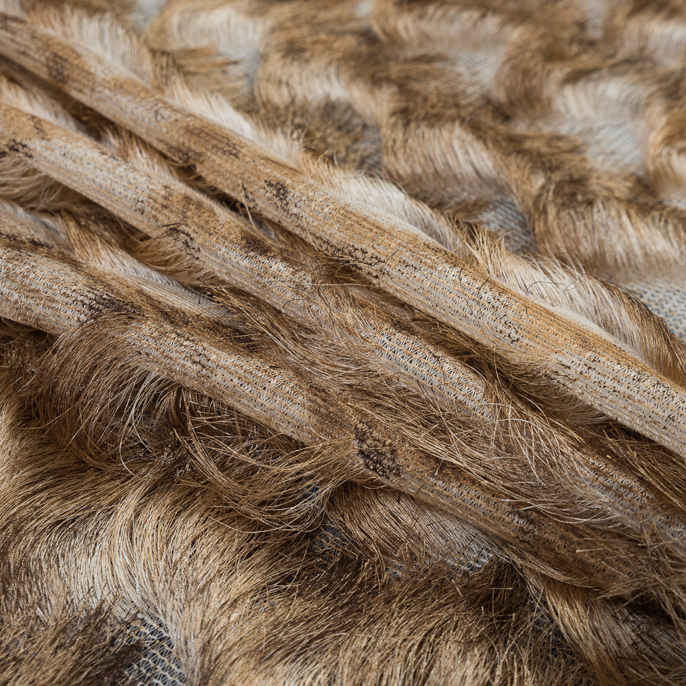Beige and White Chevron Fringe Fabric Folded Beige and White Chevron Fringe Fabric Folded