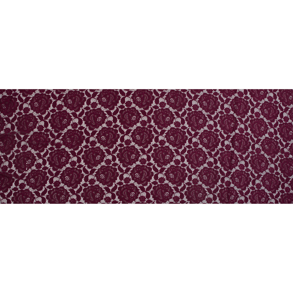 Re-Embroidered Stretch Crochet Lace - Port Royale Roses Full Re-Embroidered Stretch Crochet Lace - Port Royale Roses Full