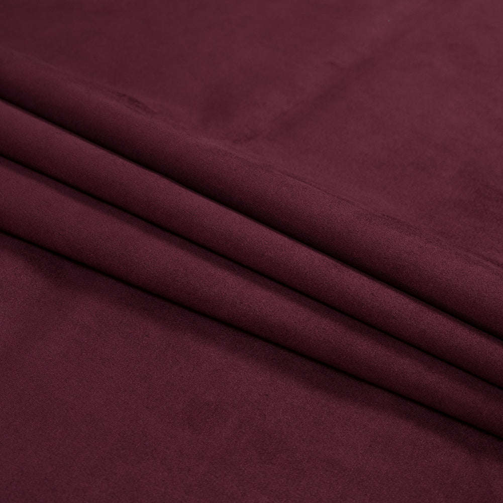 Burgundy True Heavy Scuba Knit Suede Detail Burgundy True Heavy Scuba Knit Suede Detail