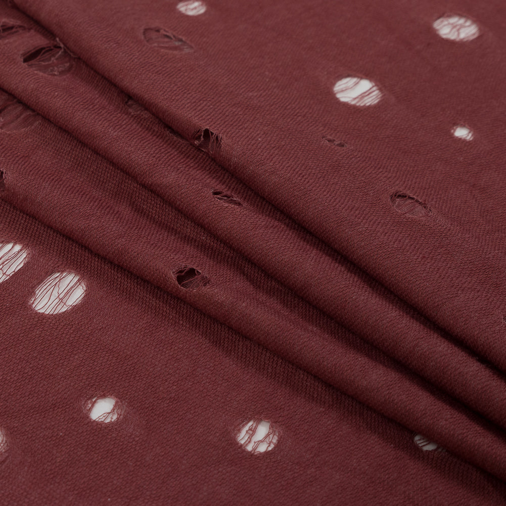 Rose Distressed French Terry Detail Rose Distressed French Terry Detail