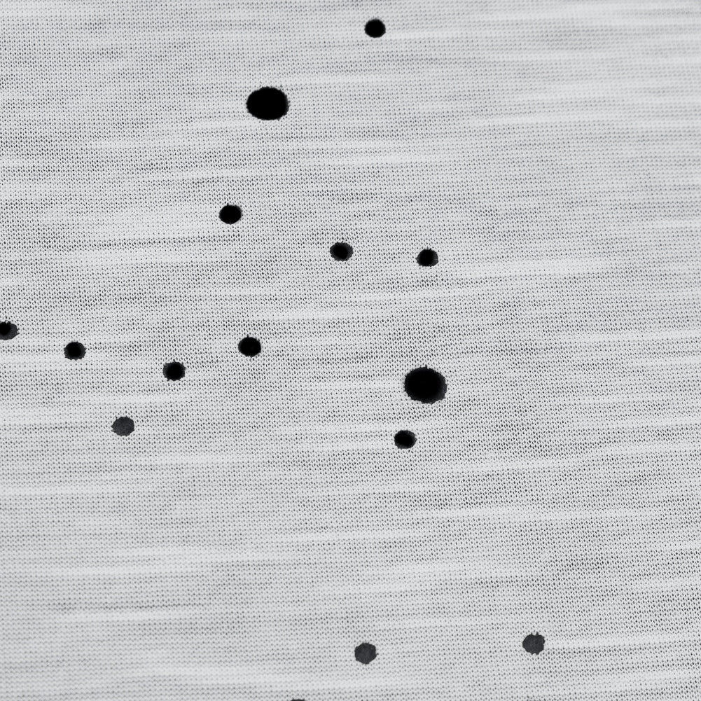 White Slubbed Jersey with Lasercut Holes Full White Slubbed Jersey with Lasercut Holes Full