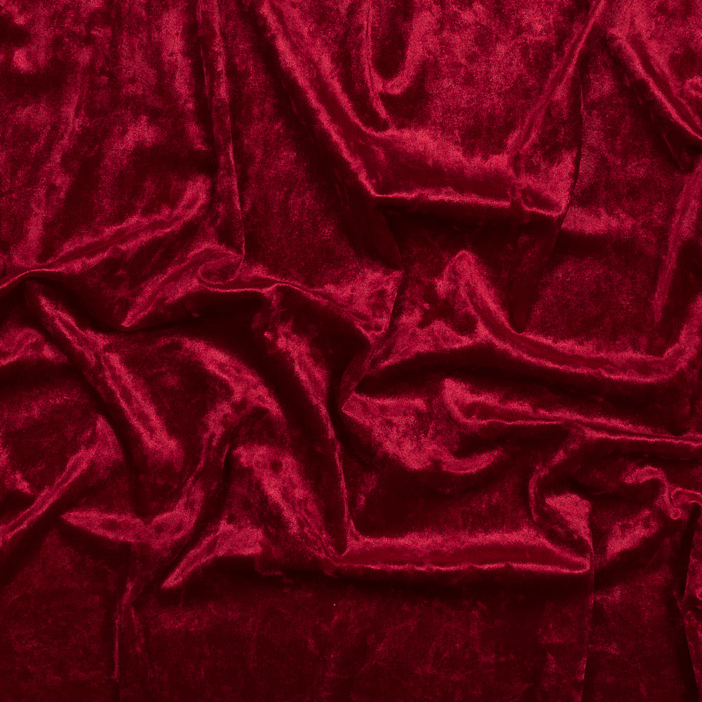 Stretch Crushed Velour - Red Stretch Crushed Velour - Red