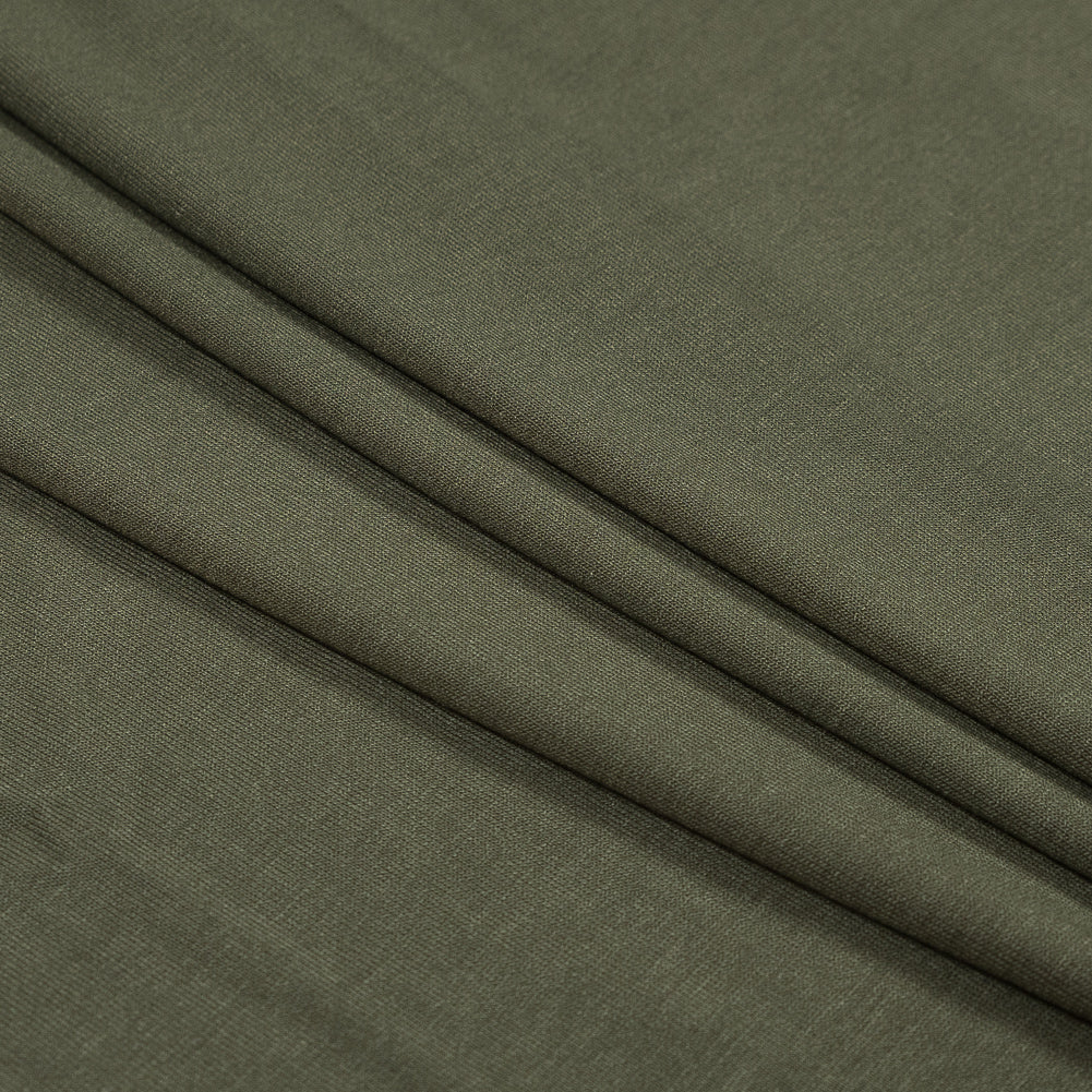 Olive Washed Rayon Jersey Detail Olive Washed Rayon Jersey Detail