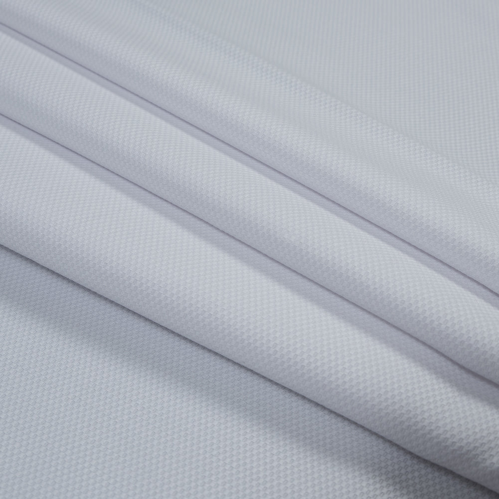 White Stretch Woven Cotton Pique Detail White Stretch Woven Cotton Pique Detail