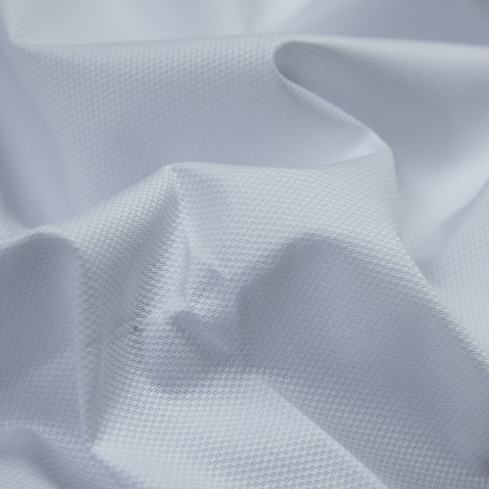 White Stretch Woven Cotton Pique Full White Stretch Woven Cotton Pique Full