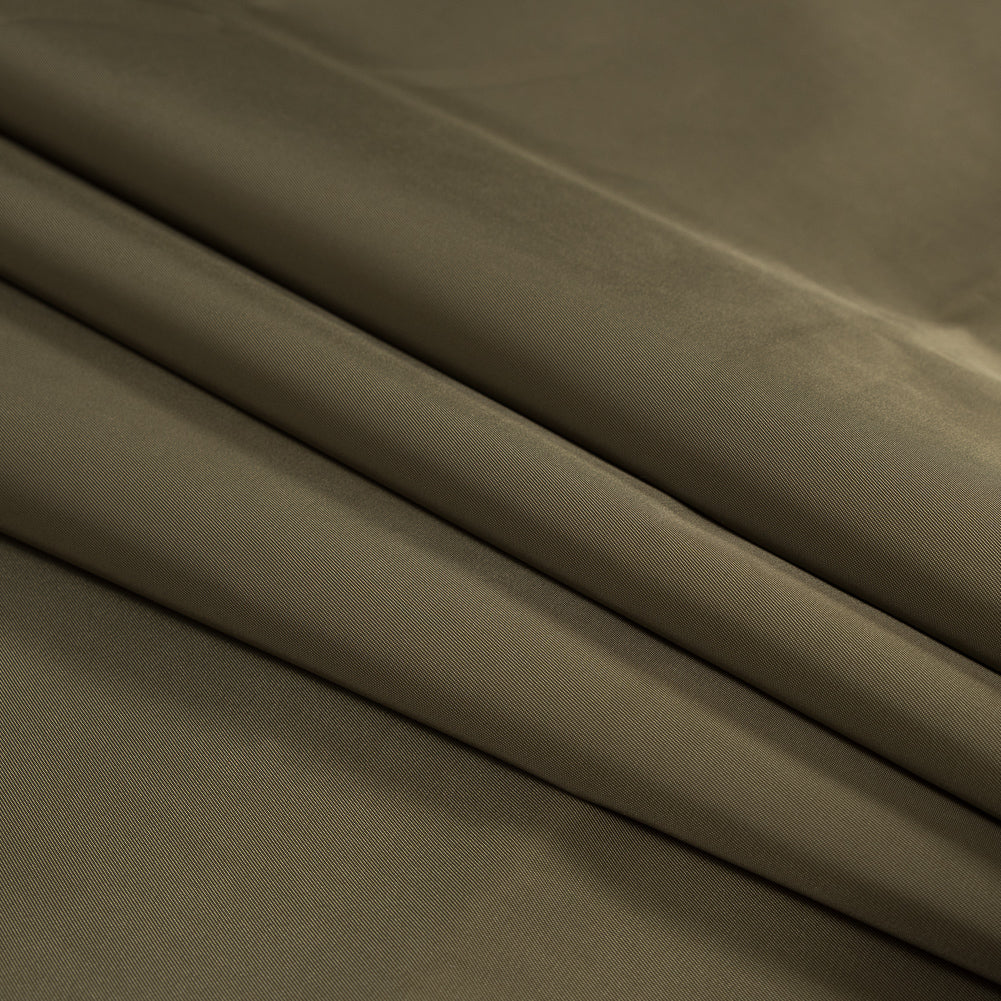 Water-Resistant Polyester Twill - Brown Olive - Fisher Collection Detail Water-Resistant Polyester Twill - Brown Olive - Fisher Collection Detail