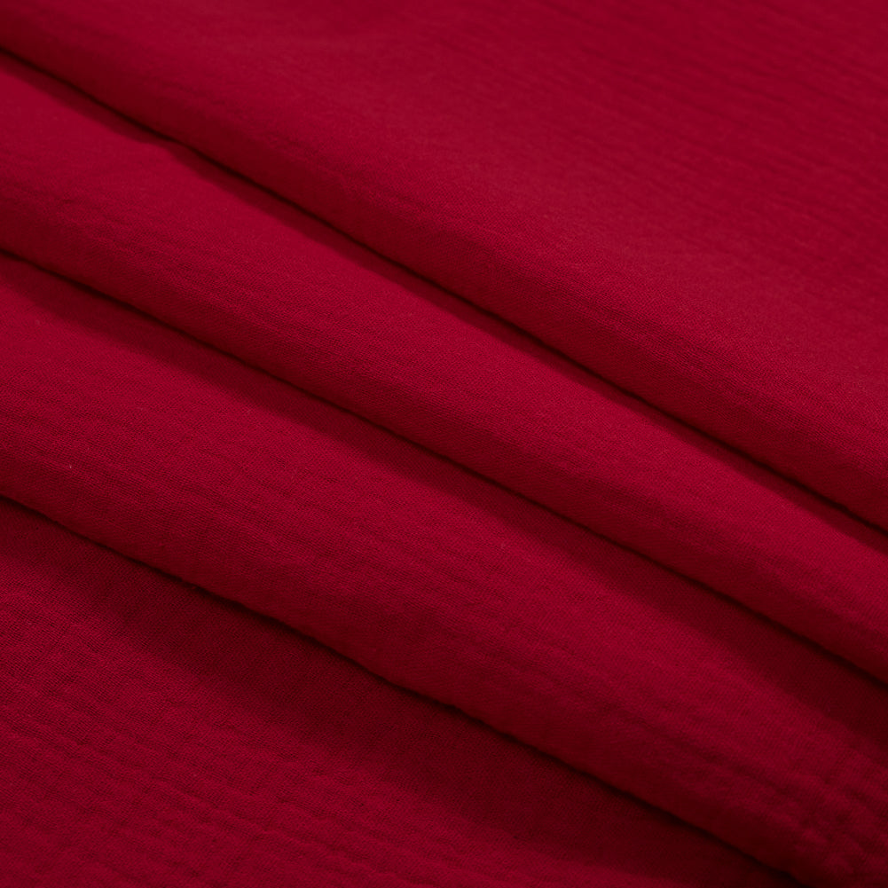 Double Cotton Gauze - True Red - Talamanca Collection Detail Double Cotton Gauze - True Red - Talamanca Collection Detail