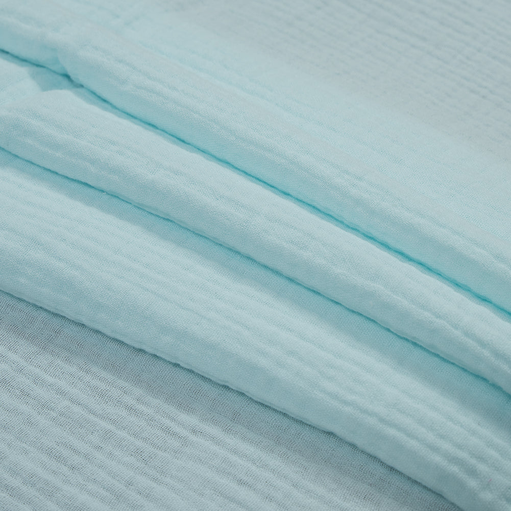 Double Cotton Gauze - Blue Glass - Talamanca Collection Detail Double Cotton Gauze - Blue Glass - Talamanca Collection Detail