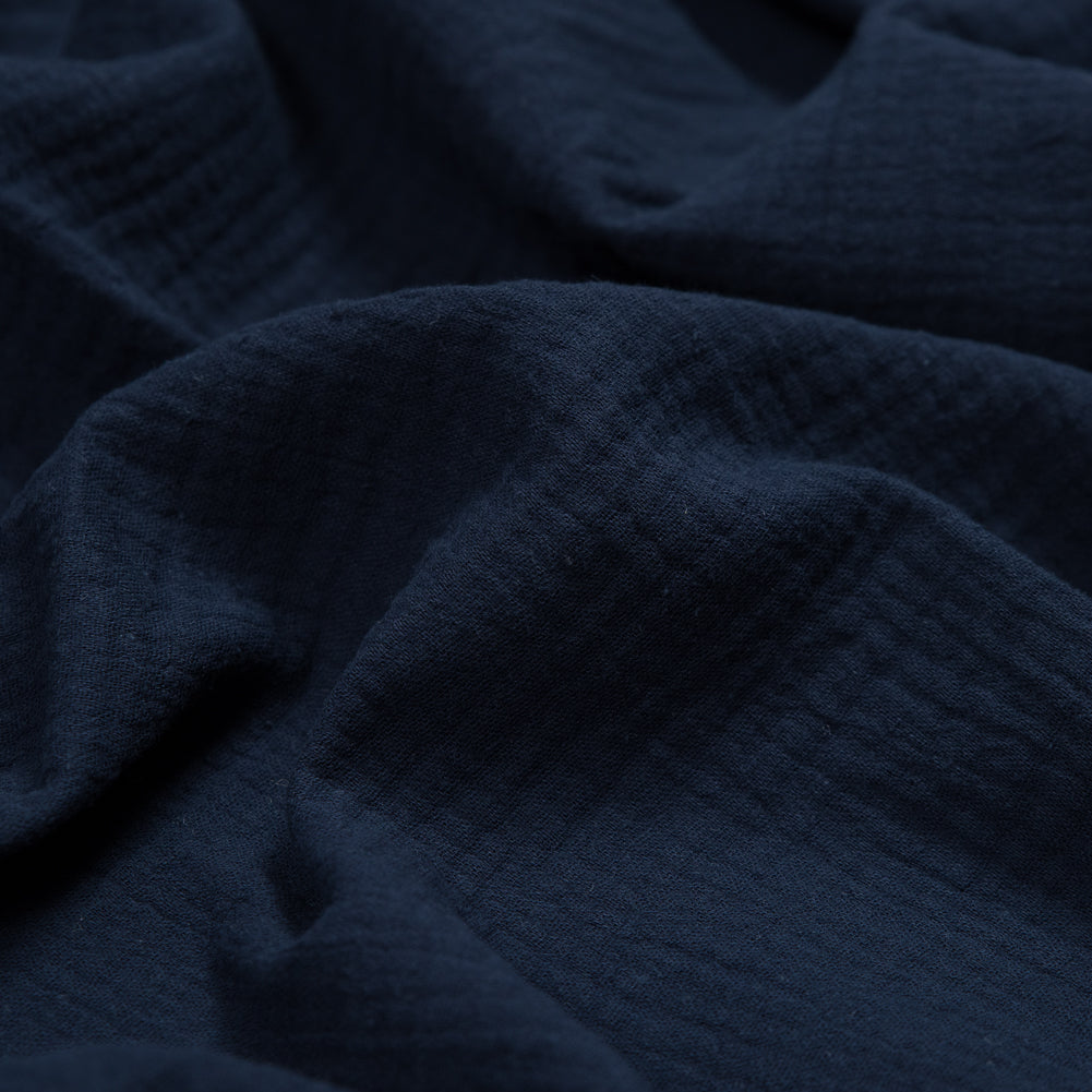 Double Cotton Gauze - Navy - Talamanca Collection Full Double Cotton Gauze - Navy - Talamanca Collection Full