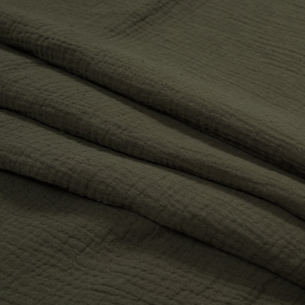 Double Cotton Gauze - Olive - Talamanca Collection Detail Double Cotton Gauze - Olive - Talamanca Collection Detail