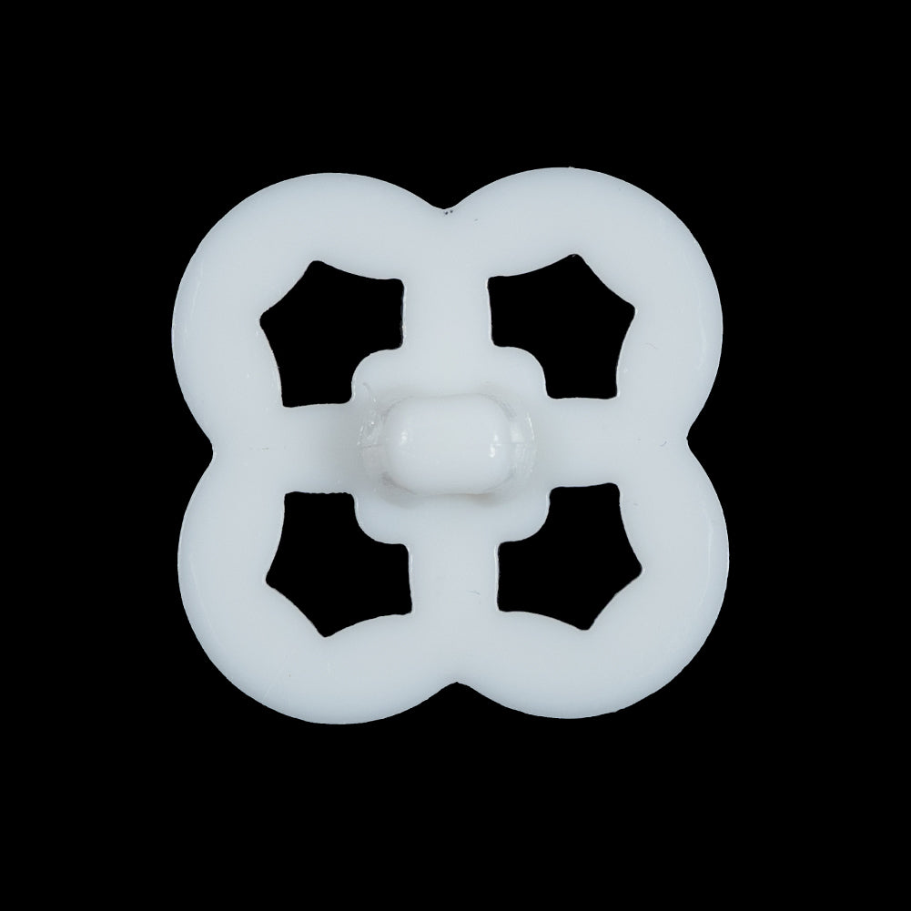 Italian White Decorative Plastic Button - 44L/28mm Detail Italian White Decorative Plastic Button - 44L/28mm Detail
