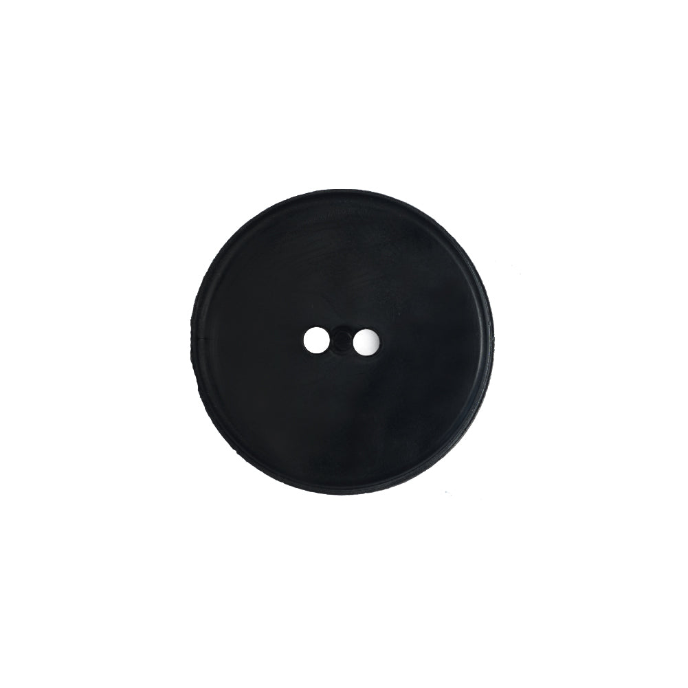 Italian Black 2-Hole Plastic Button - 30L/19mm Detail Italian Black 2-Hole Plastic Button - 30L/19mm Detail