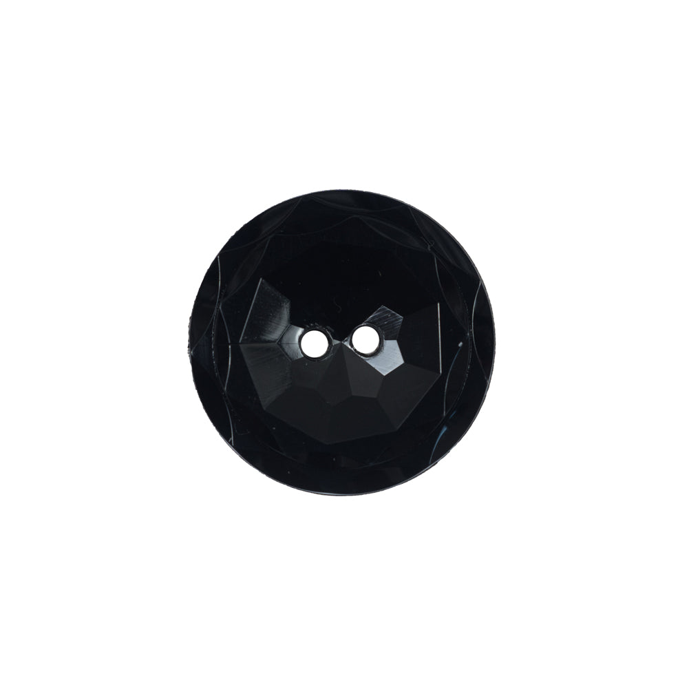 Italian Black 2-Hole Plastic Button - 30L/19mm Italian Black 2-Hole Plastic Button - 30L/19mm