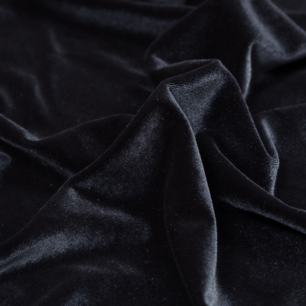 Stretch Velour - Charcoal - Persica Collection Full Stretch Velour - Charcoal - Persica Collection Full