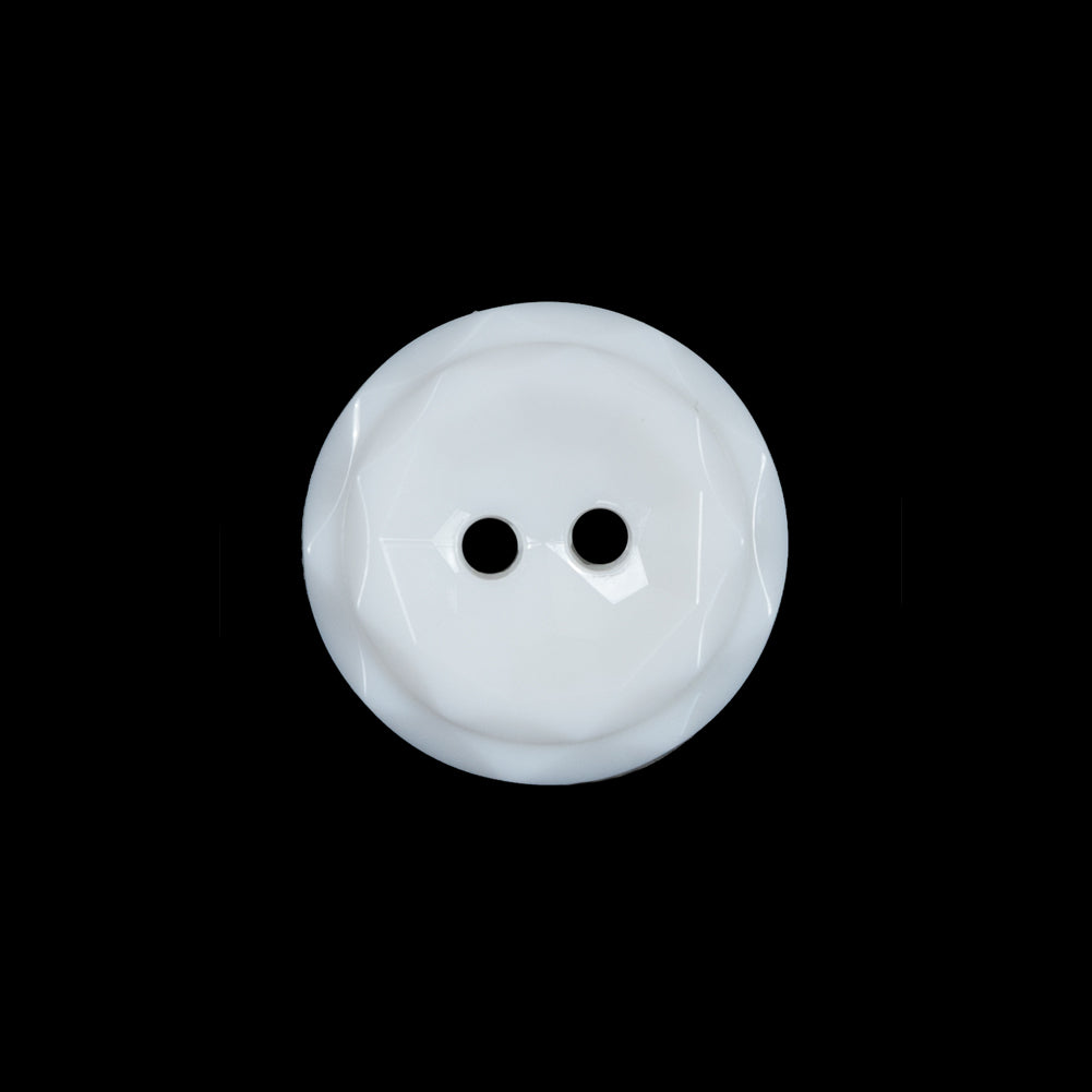 Italian White 2-Hole Plastic Button - 30L/19mm Italian White 2-Hole Plastic Button - 30L/19mm