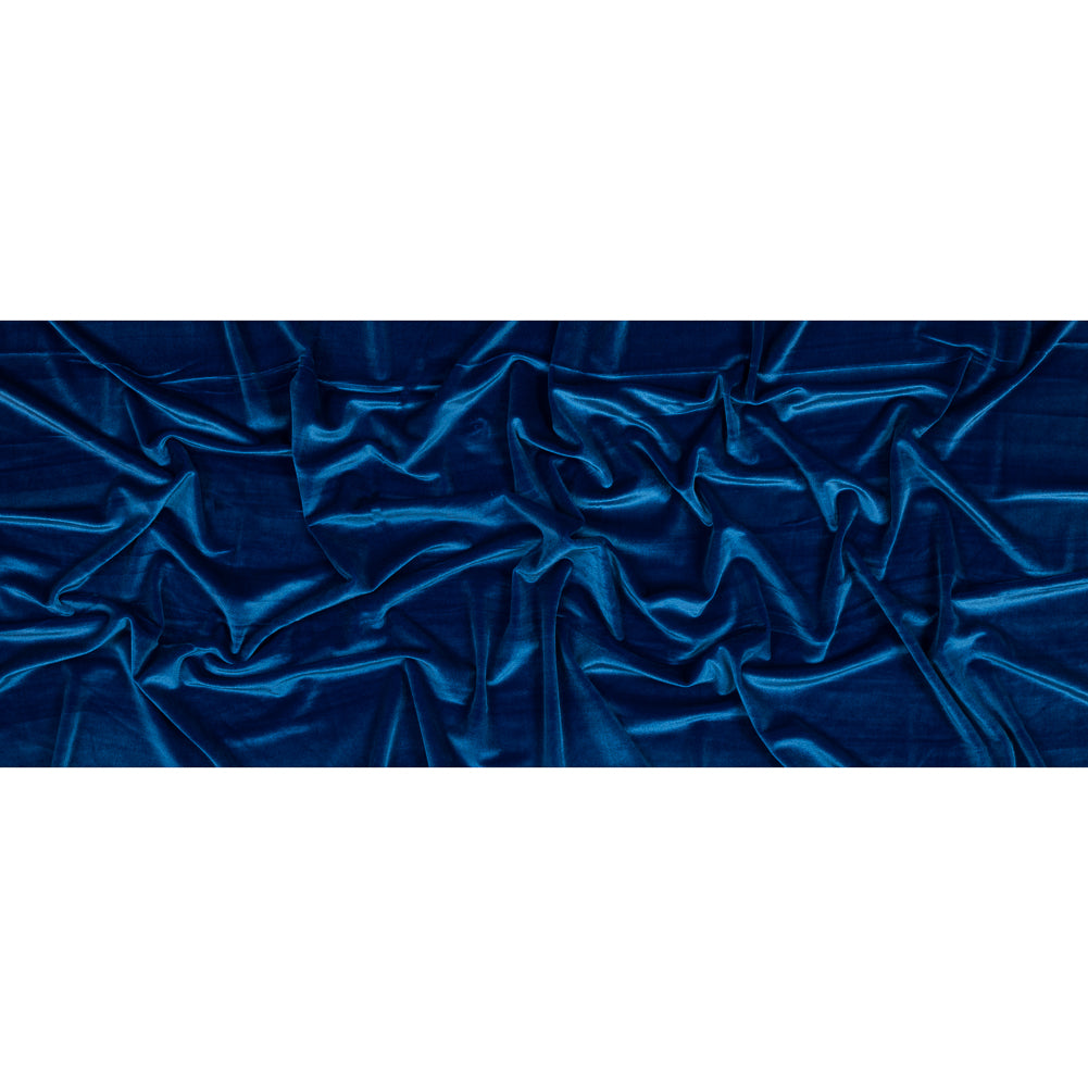 Stretch Velour - Brilliant Blue - Persica Collection Folded Stretch Velour - Brilliant Blue - Persica Collection Folded