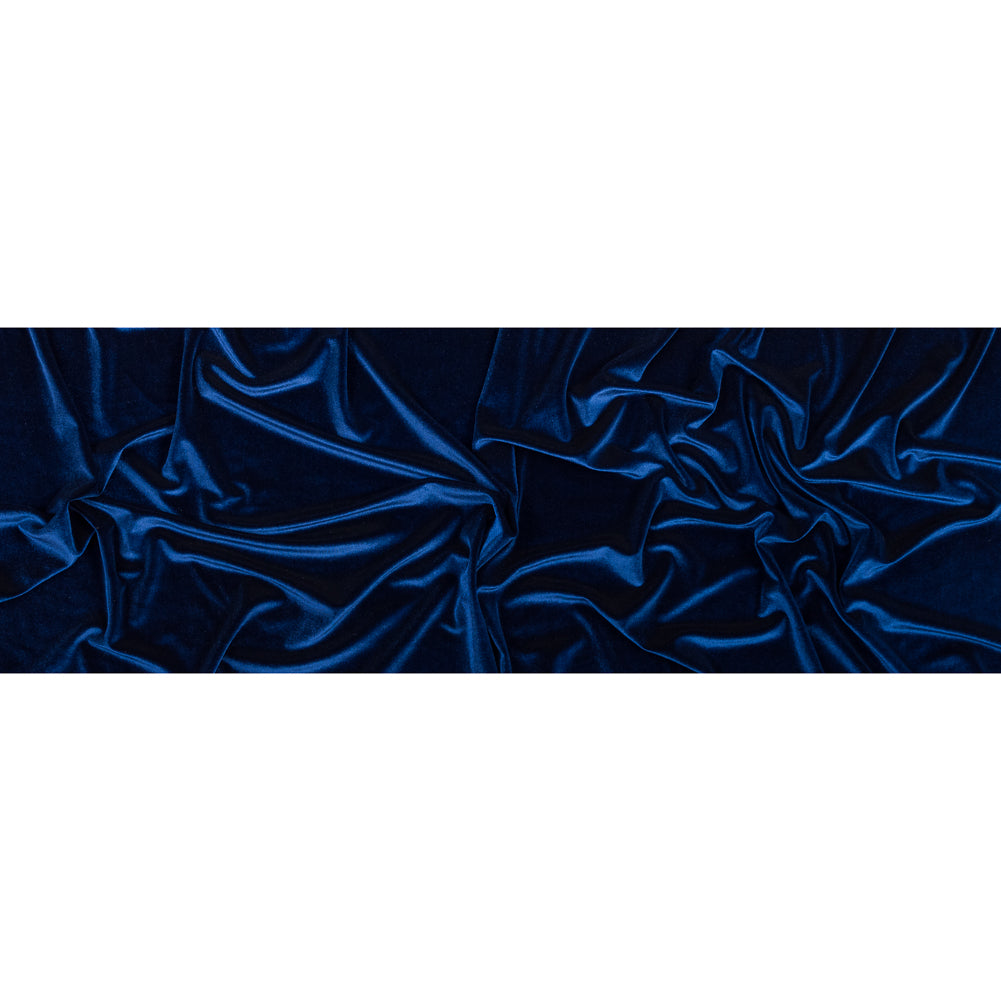 Stretch Velour - Royal Blue - Persica Collection Folded Stretch Velour - Royal Blue - Persica Collection Folded