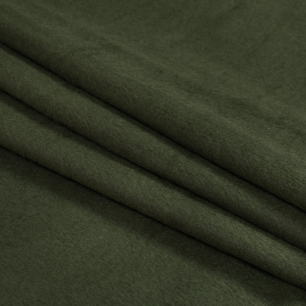 Bamboo and Cotton Stretch Knit Fleece - Moss Green - Jessamyn Collection Detail Bamboo and Cotton Stretch Knit Fleece - Moss Green - Jessamyn Collection Detail