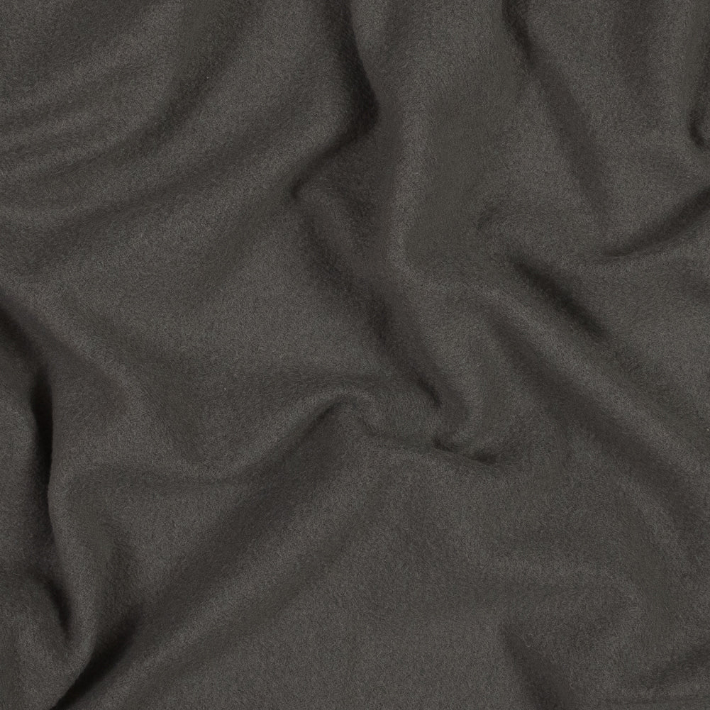 Cotton and Polyester Brushed Fleece - Charcoal Cotton and Polyester Brushed Fleece - Charcoal