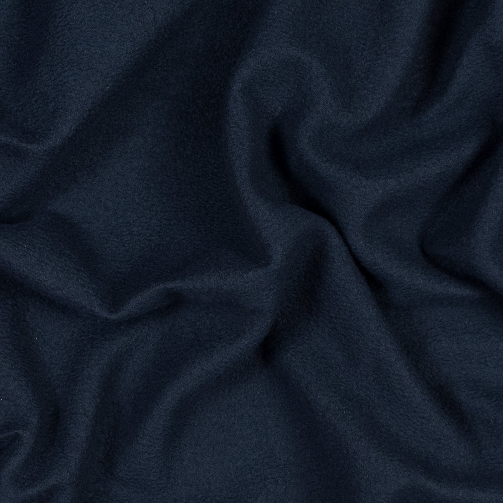 Cotton and Polyester Brushed Fleece - New Navy Cotton and Polyester Brushed Fleece - New Navy