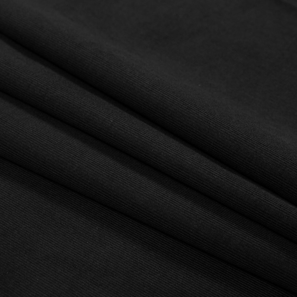 Featherwale Cotton Corduroy - Black - Dawn Collection Detail Featherwale Cotton Corduroy - Black - Dawn Collection Detail