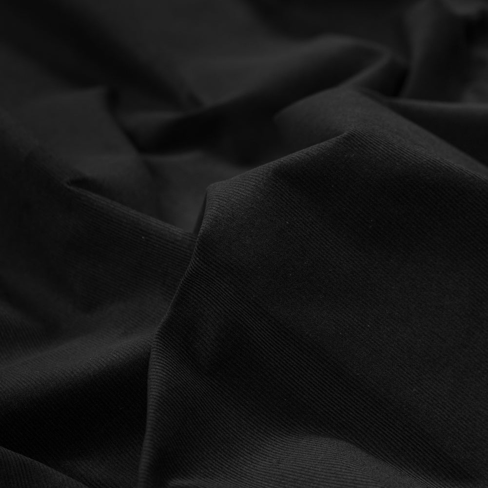 Featherwale Cotton Corduroy - Black - Dawn Collection Full Featherwale Cotton Corduroy - Black - Dawn Collection Full