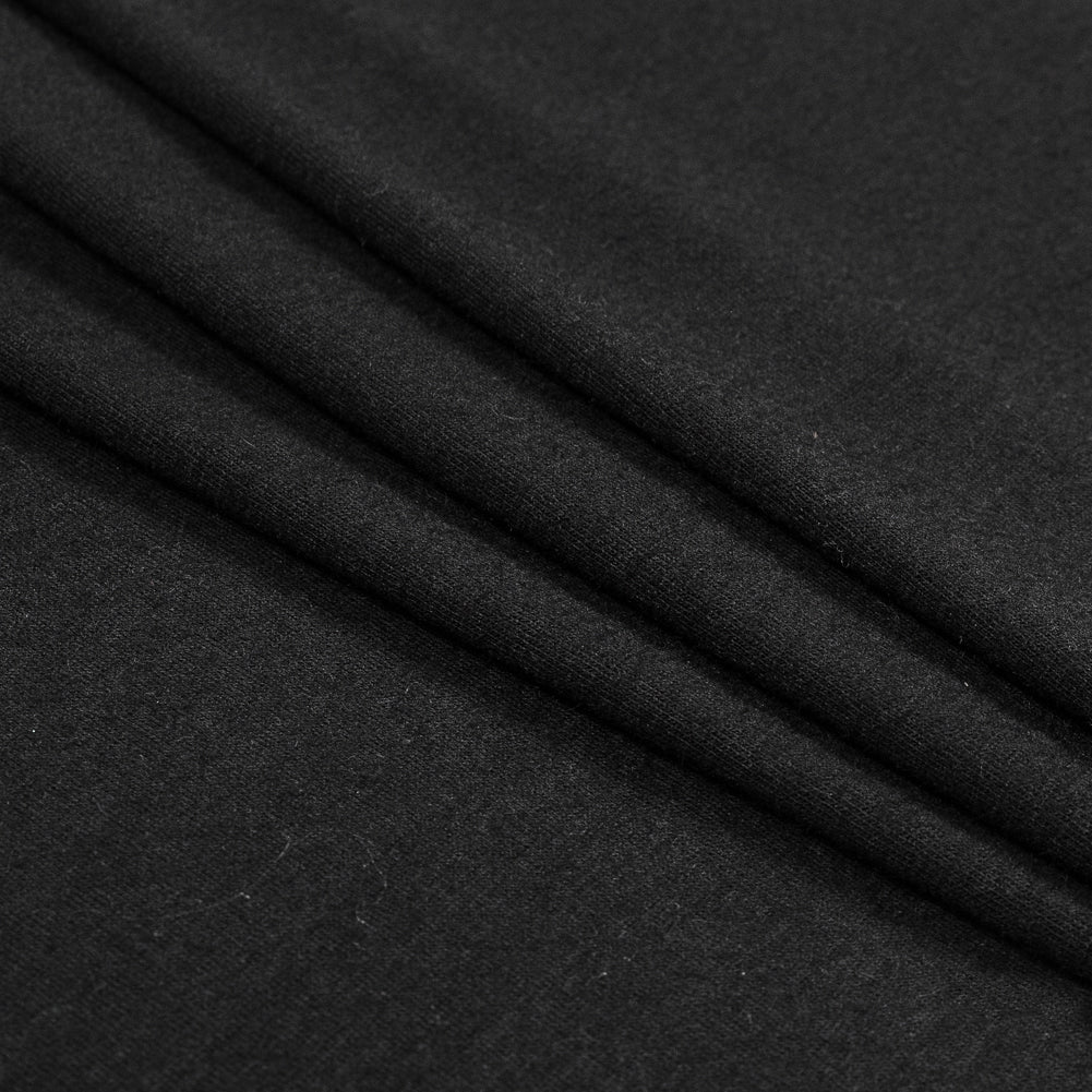 Black Knit Wool Twill Folded Black Knit Wool Twill Folded
