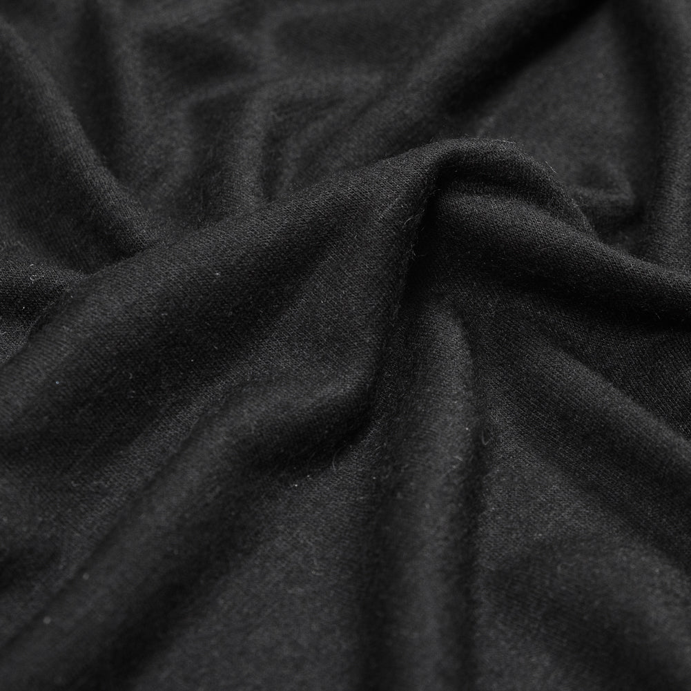 Black Knit Wool Twill Detail Black Knit Wool Twill Detail