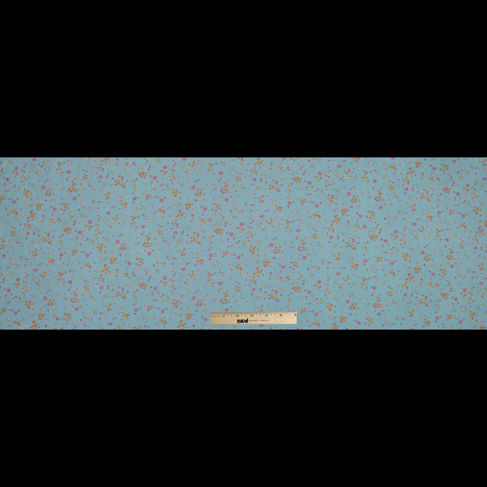 Blue, Pink and Orange Floral Polyester Mesh Full Blue, Pink and Orange Floral Polyester Mesh Full