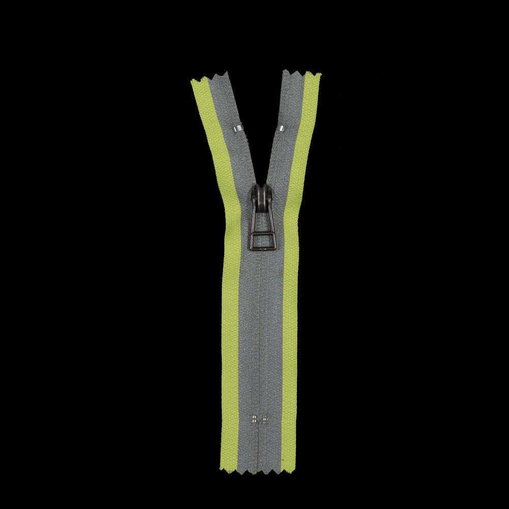 #5 Invisible Fluorescent Yellow Reflective Zipper - 5" Detail #5 Invisible Fluorescent Yellow Reflective Zipper - 5" Detail