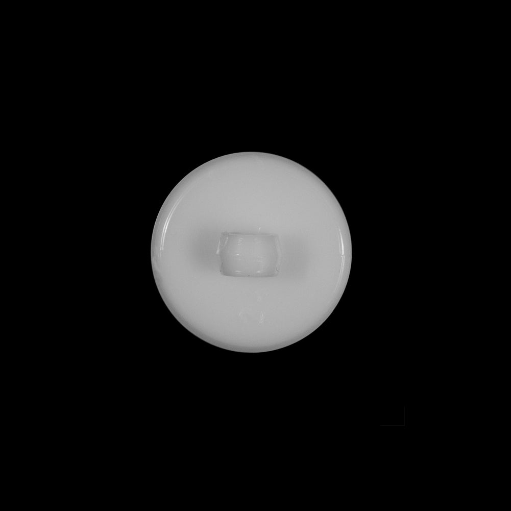 White Bevel Cut Plastic Button - 24L/15mm Detail