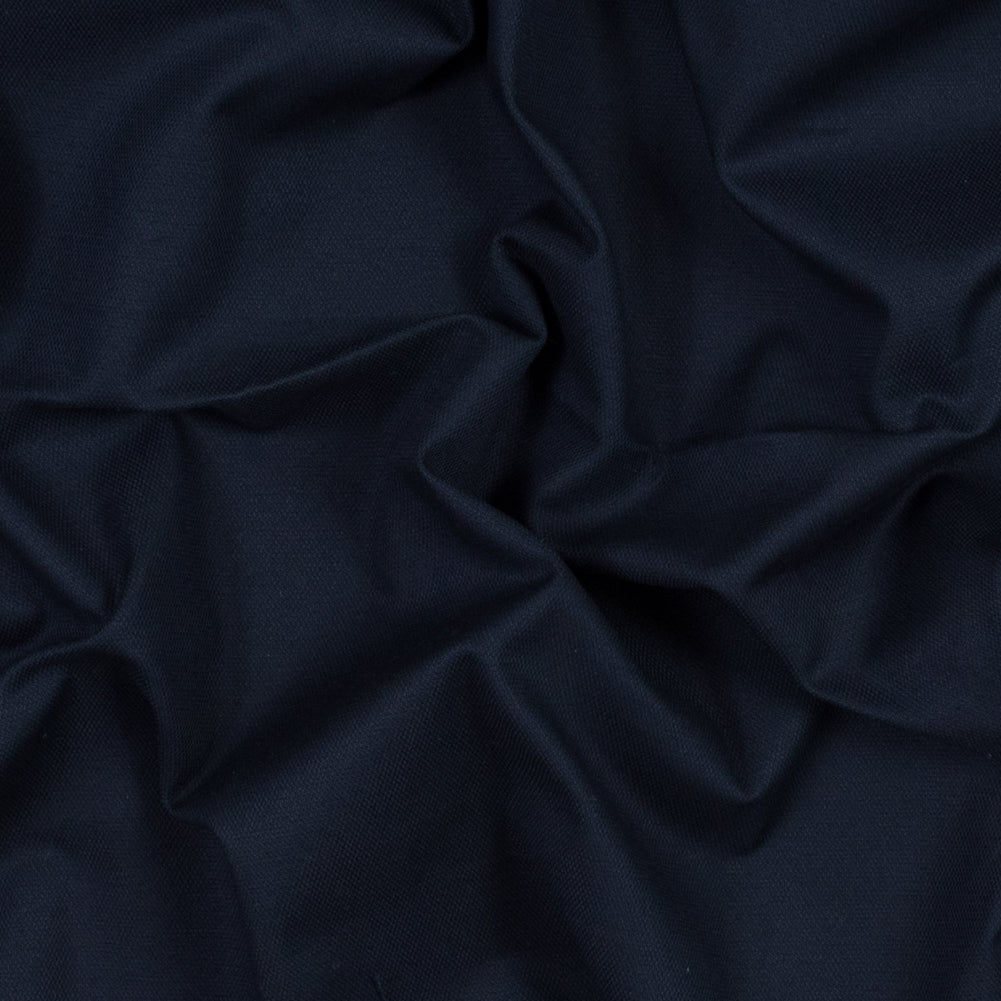 Navy Stretch Woven Cotton Pique Navy Stretch Woven Cotton Pique