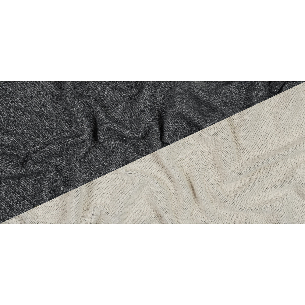 Thick Cotton French Terry - Heather Charcoal Folded Thick Cotton French Terry - Heather Charcoal Folded