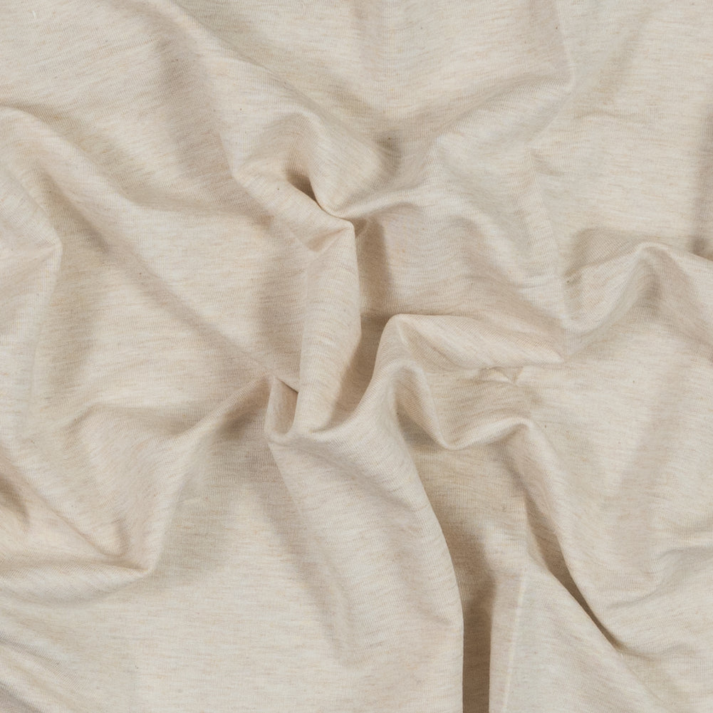 Bamboo Stretch French Terry - Heather Almond - Emei Collection Bamboo Stretch French Terry - Heather Almond - Emei Collection