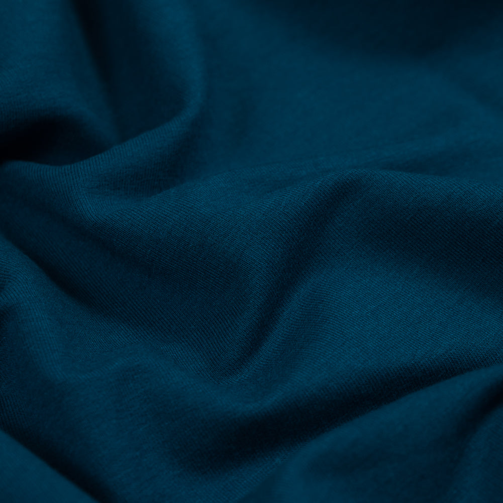 Bamboo Stretch French Terry - Moroccan Blue - Emei Collection Bamboo Stretch French Terry - Moroccan Blue - Emei Collection
