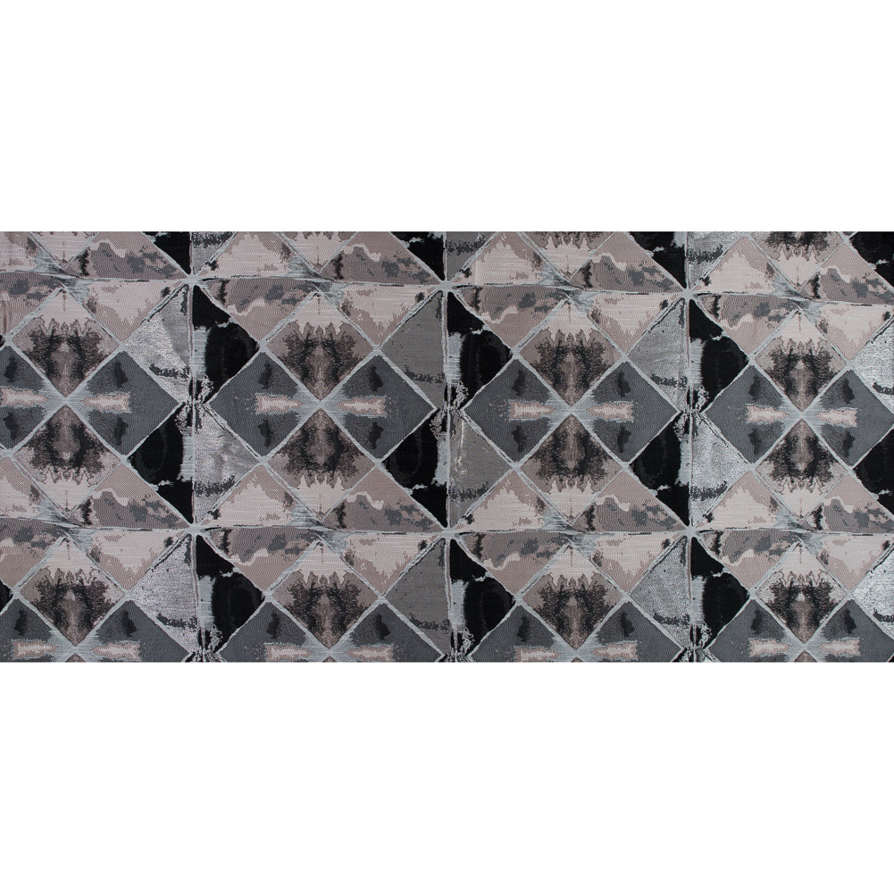 Pink, Silver and Black Abstract Diamond Brocade Folded Pink, Silver and Black Abstract Diamond Brocade Folded
