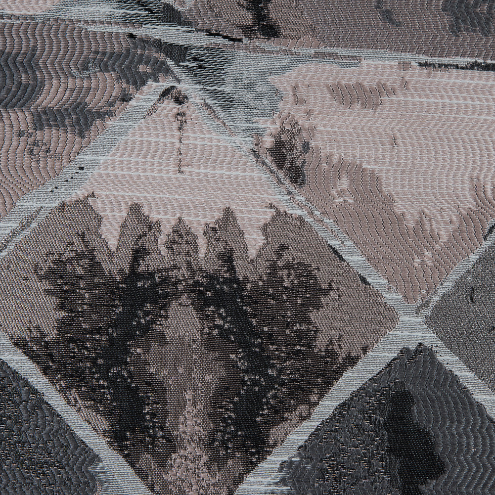 Pink, Silver and Black Abstract Diamond Brocade Full Pink, Silver and Black Abstract Diamond Brocade Full