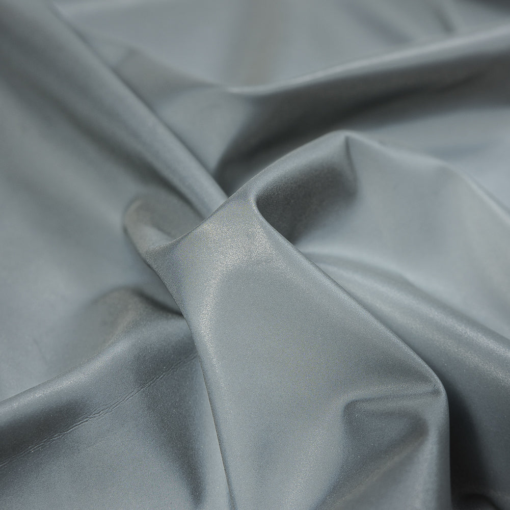 Silver Stretch Knit Reflective Fabric with White Backside Full Silver Stretch Knit Reflective Fabric with White Backside Full