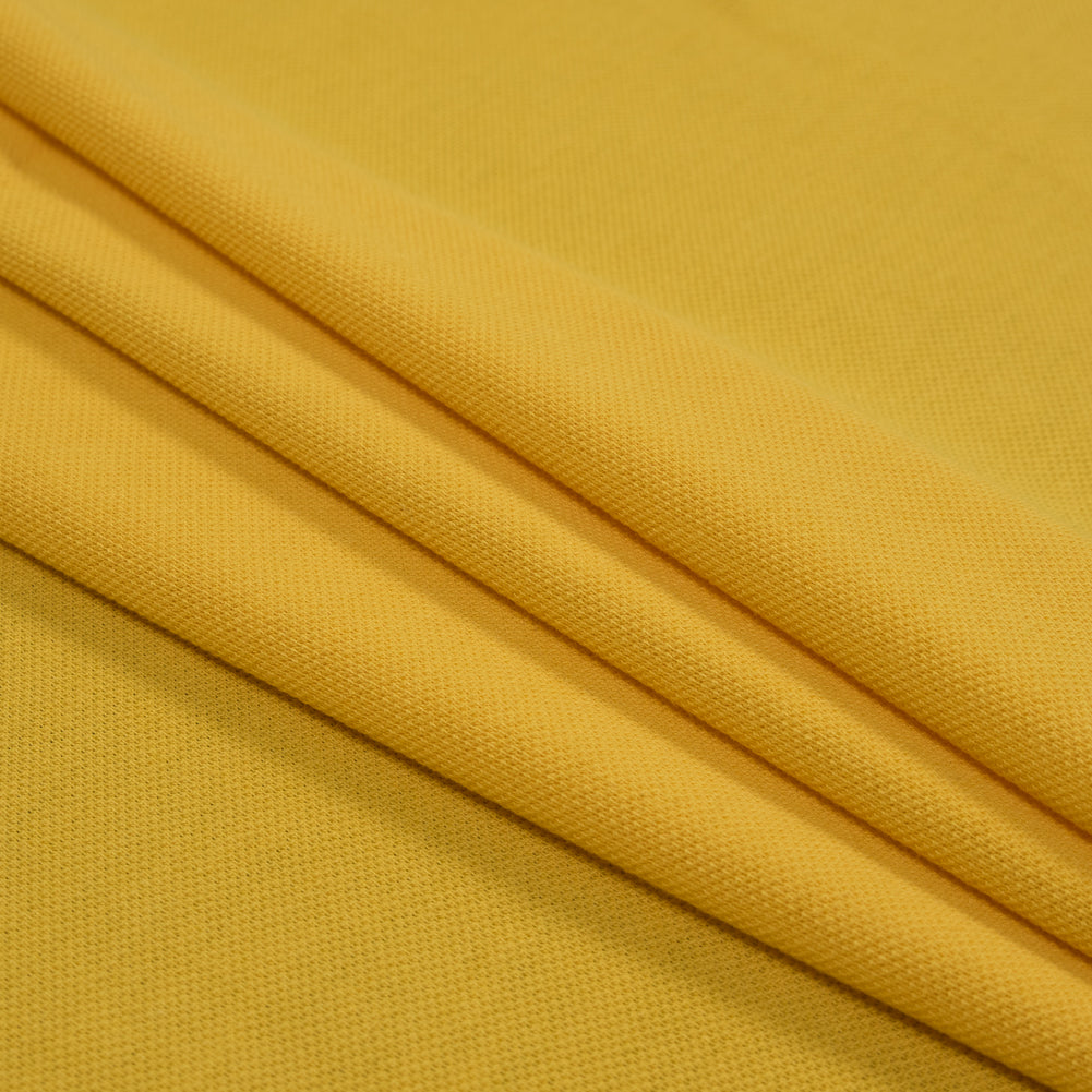 Gamboge Cotton and Polyester Knit Pique Detail Gamboge Cotton and Polyester Knit Pique Detail