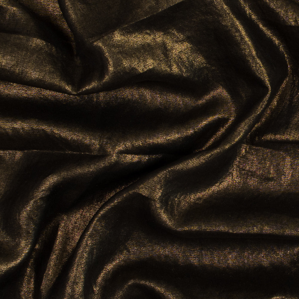Simone Black Lightweight Woven with Metallic Gold Foil Simone Black Lightweight Woven with Metallic Gold Foil