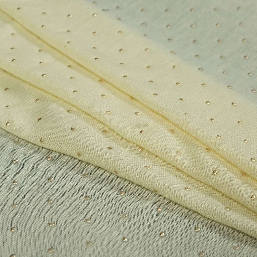 Yellow Gold-Dotted Polyester Jersey Folded Yellow Gold-Dotted Polyester Jersey Folded