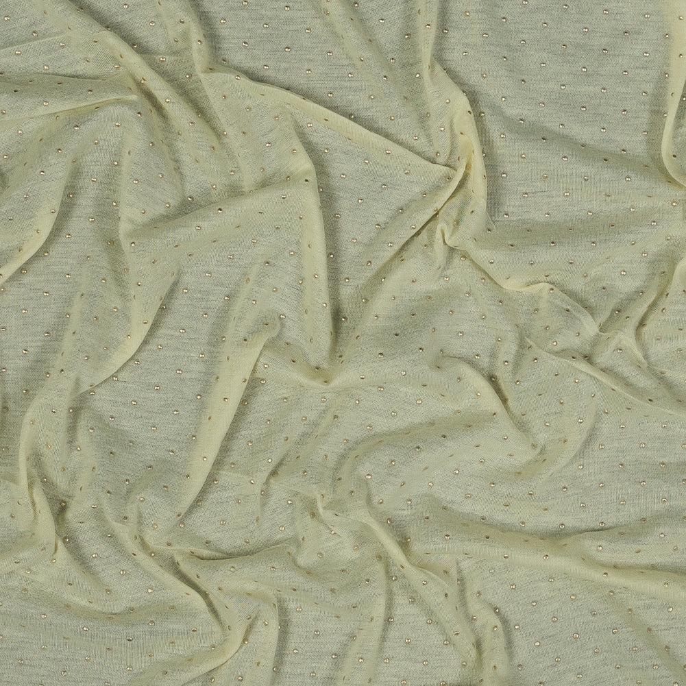 Yellow Gold-Dotted Polyester Jersey Yellow Gold-Dotted Polyester Jersey