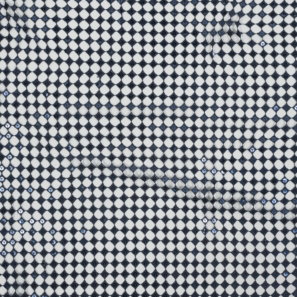 Guipure Lace with Sequins - Navy Geometric Guipure Lace with Sequins - Navy Geometric